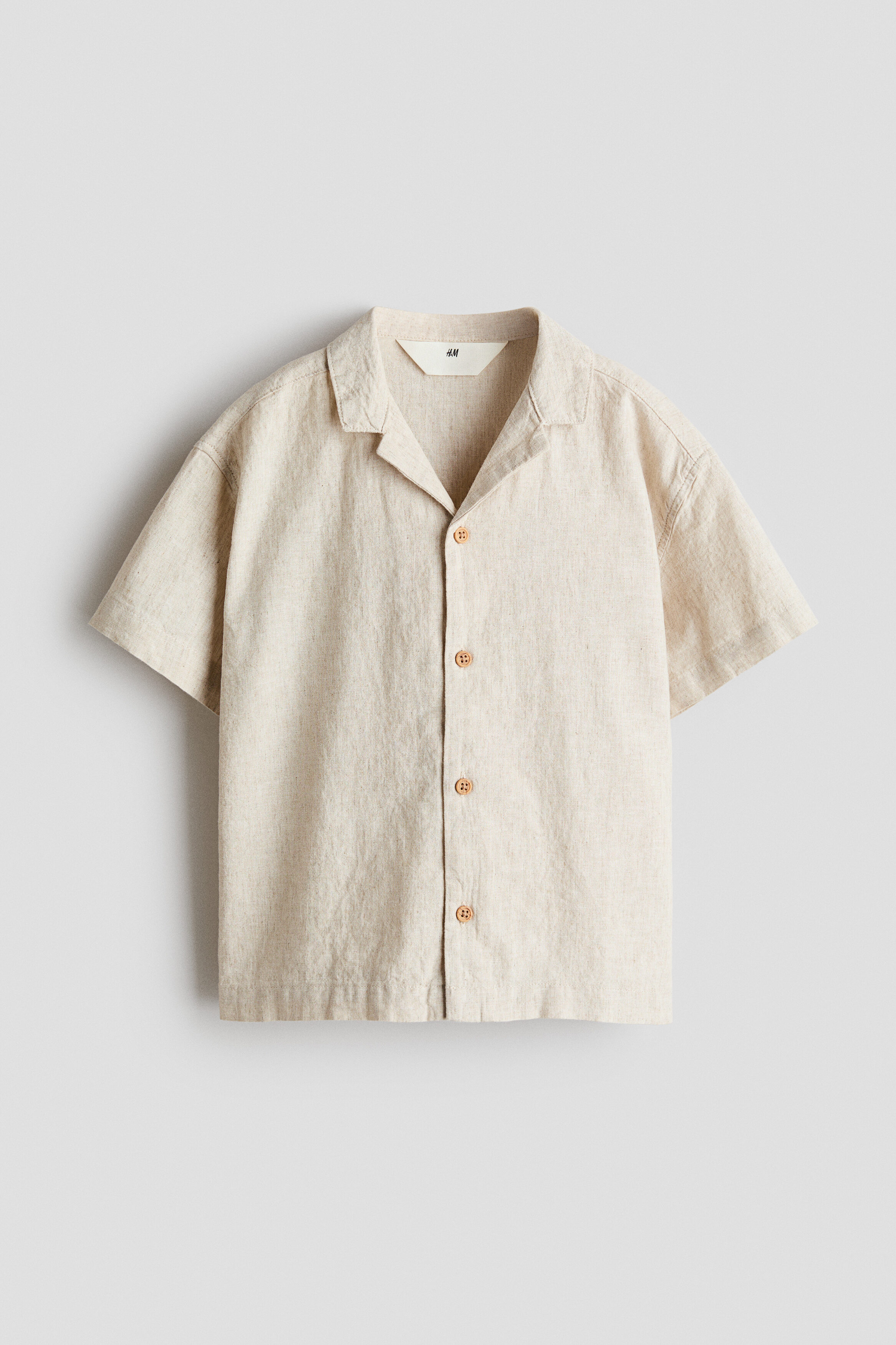 Linen-blend resort shirt