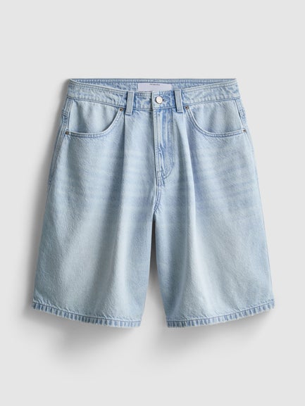 Cotton Denim Bermuda Shorts