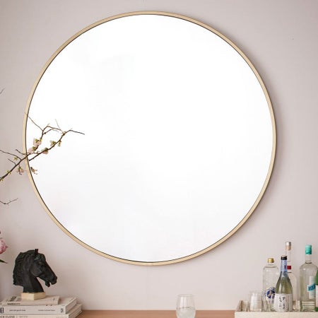 Metal Frame Oversized 48" Round Mirror