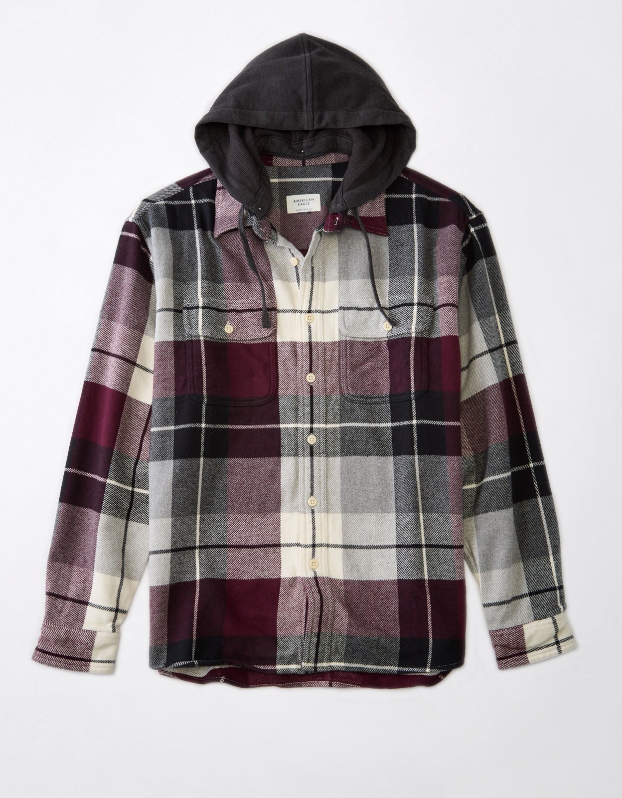 Buy AE Super Soft Flannel Hoodie online | American Eagle Outfitters