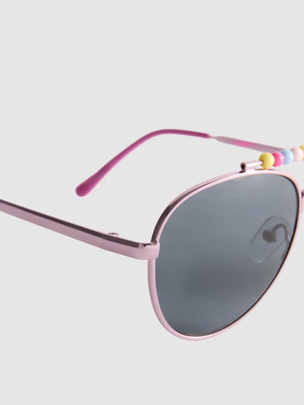 Beaded Aviator-Style Sunglasses