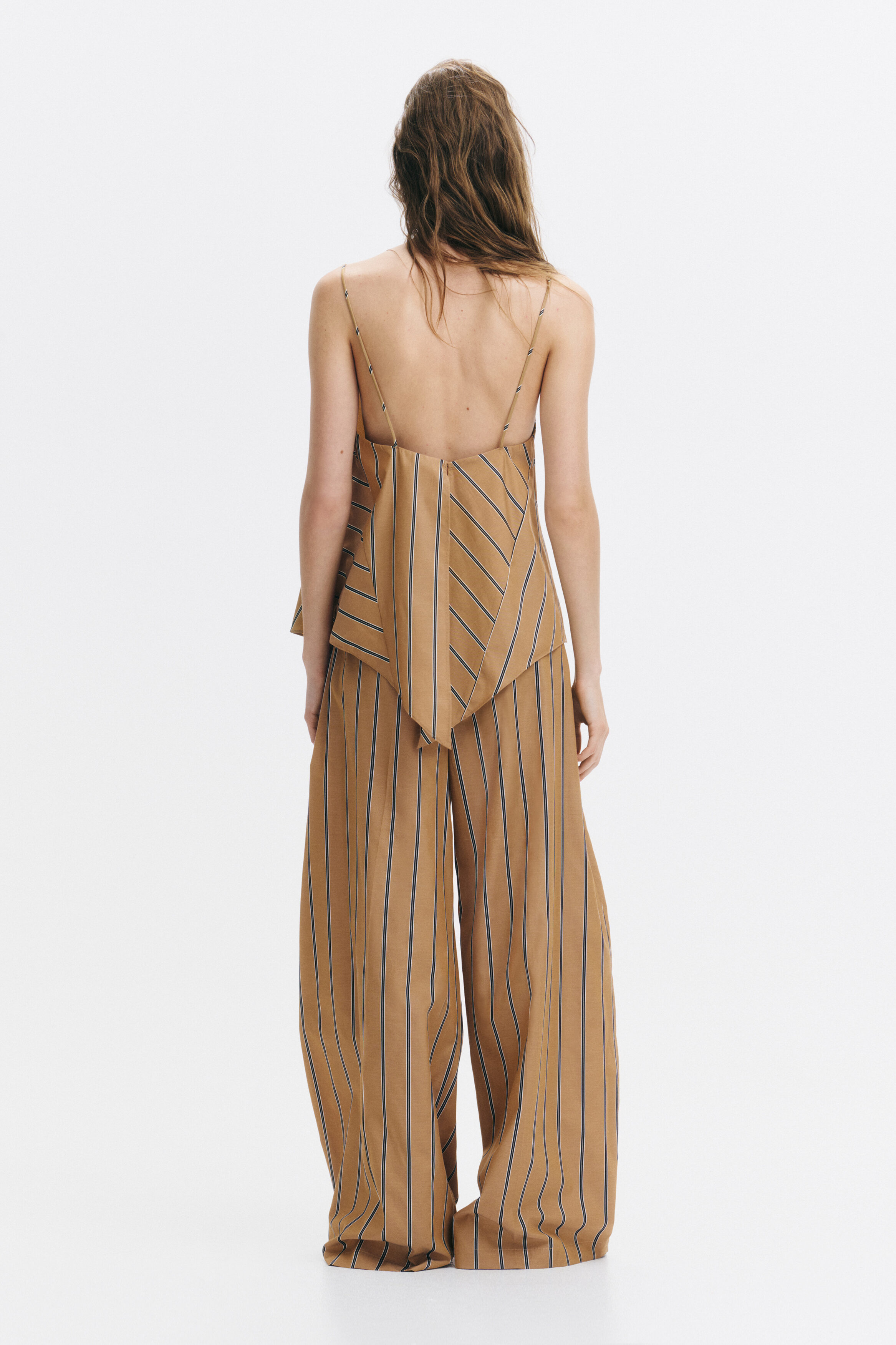 Wide wrap-detail trousers