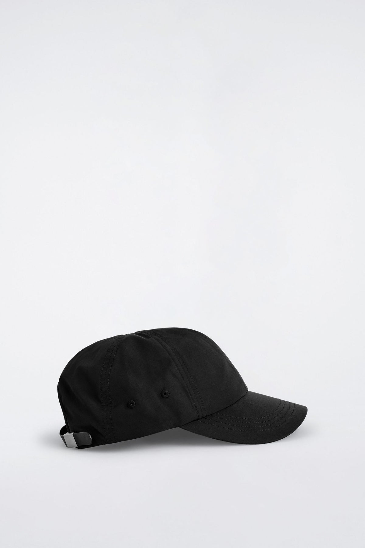 NYLON BASEBALL CAP — Black dark
