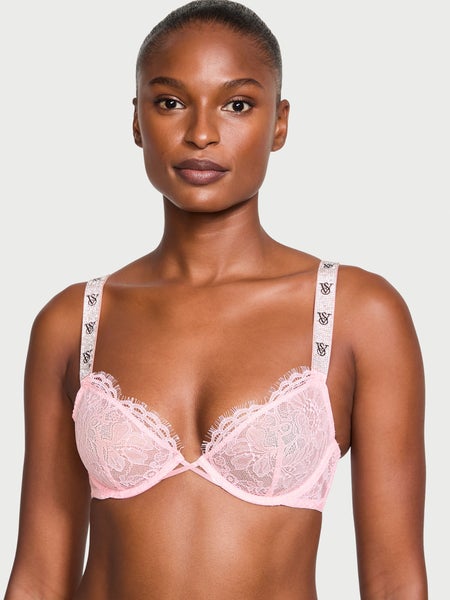 Very Sexy Shine Strap Unlined Low-Cut Lace Demi Bra
