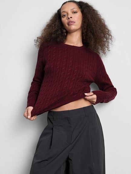 Cable Knit Crew Neck Jumper