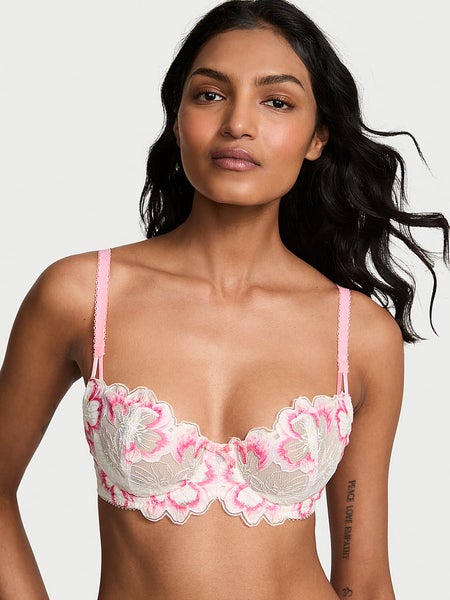 Dream Angels Wicked Peony Embroidery Unlined Balconette Bra