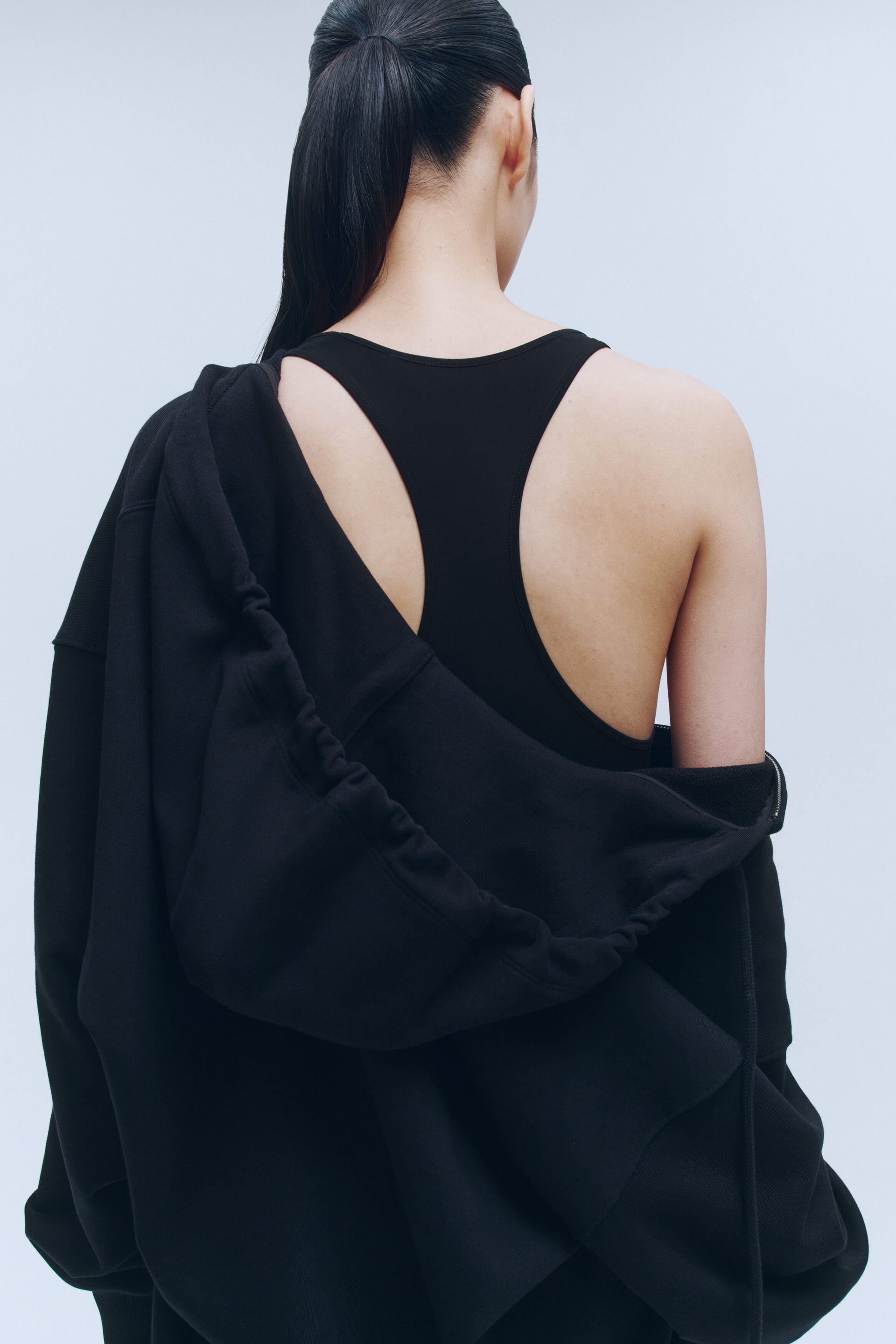 Oversized zip-through hoodie