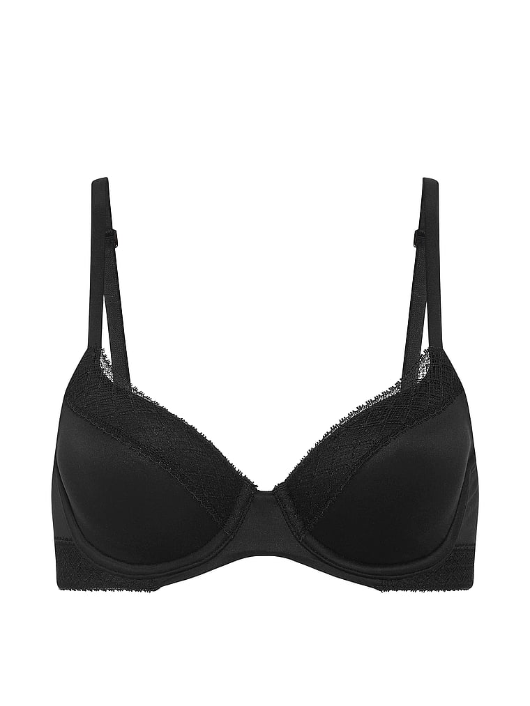 Lace-Trim Lightly Lined Demi Bra