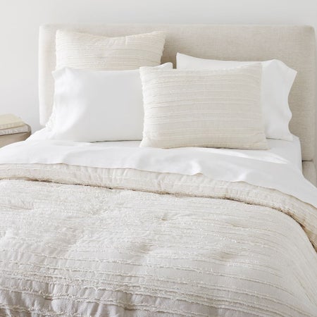 Frayed Edge Stripe Quilt / Shams