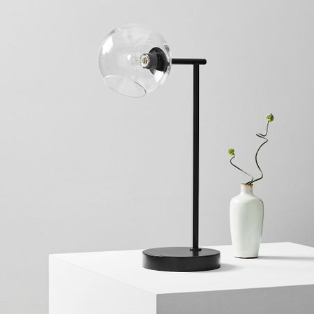 Staggered Glass USB Table Lamp - Clear