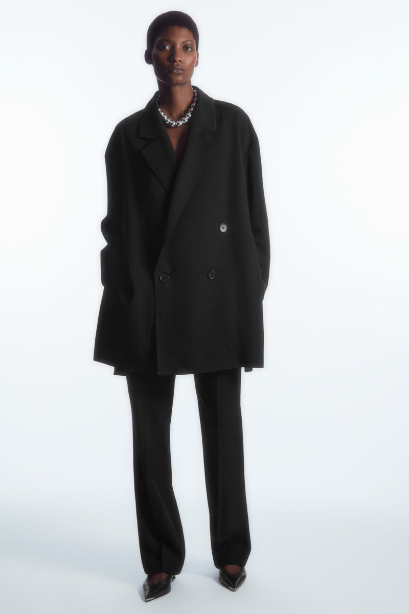 Shop OVERSIZED DRAPED DOUBLE-BREASTED BLAZER online | COS KSA
