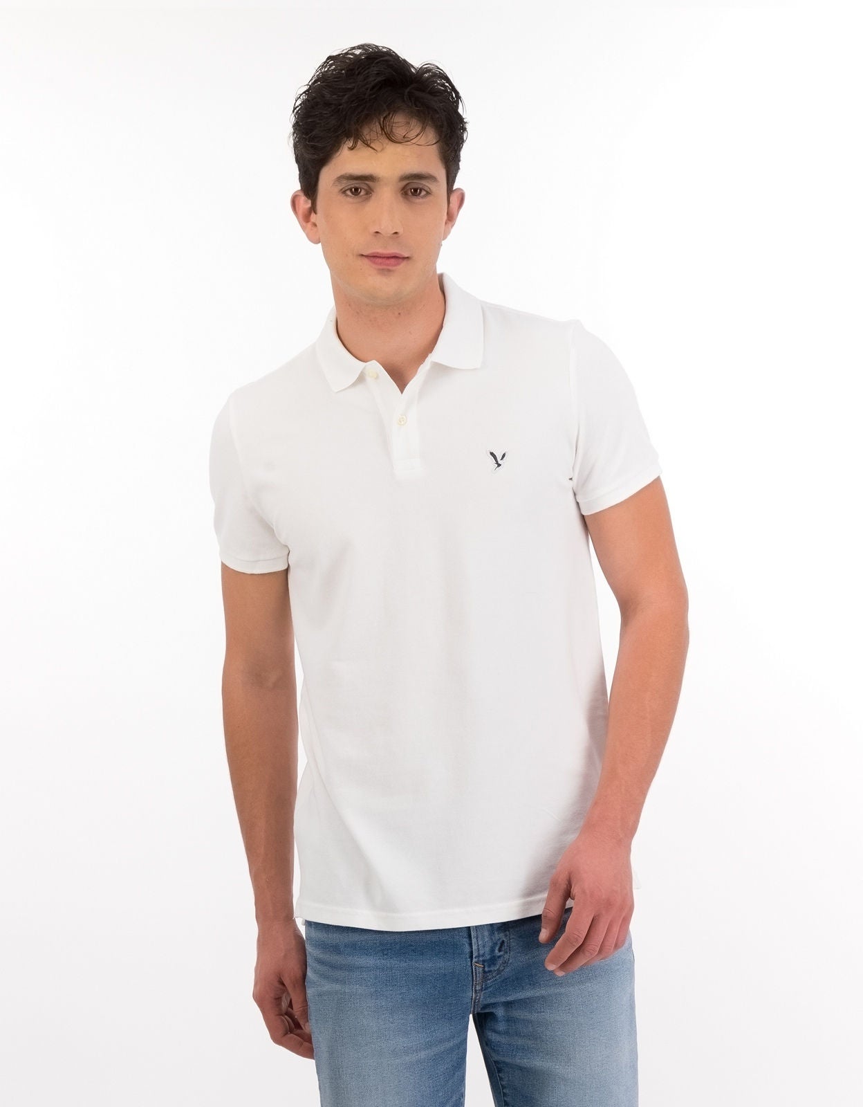 white polo shirt american eagle