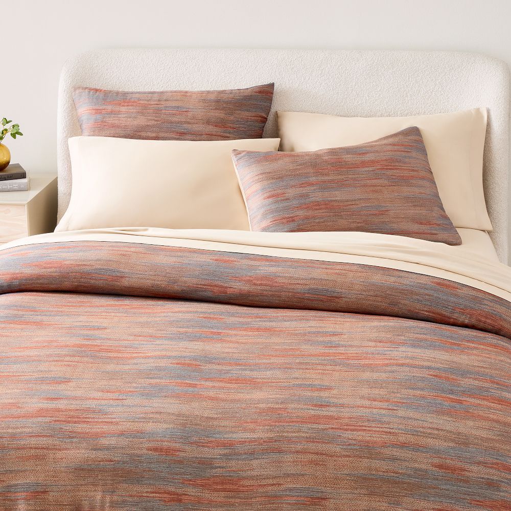 【WOOHWA】SILKY TENCEL SK Silky Tencel™ Striated Duvet Cover & Shams | West Elm Kuwait