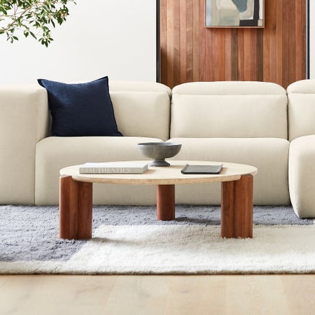 Travertine Coffee Table (44") Travertine Coffee Table (44")