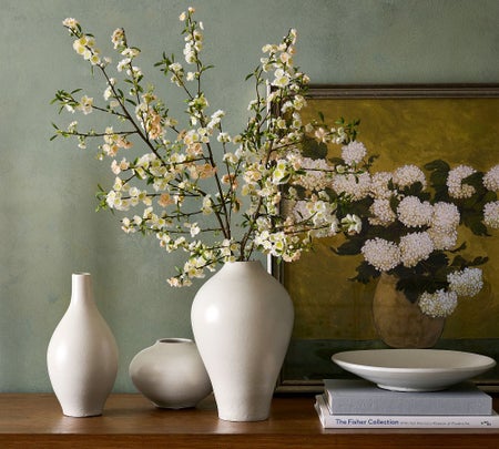 Faux Spirea Branch