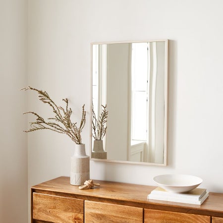 Thin Wood Wall Mirror - Rectangle