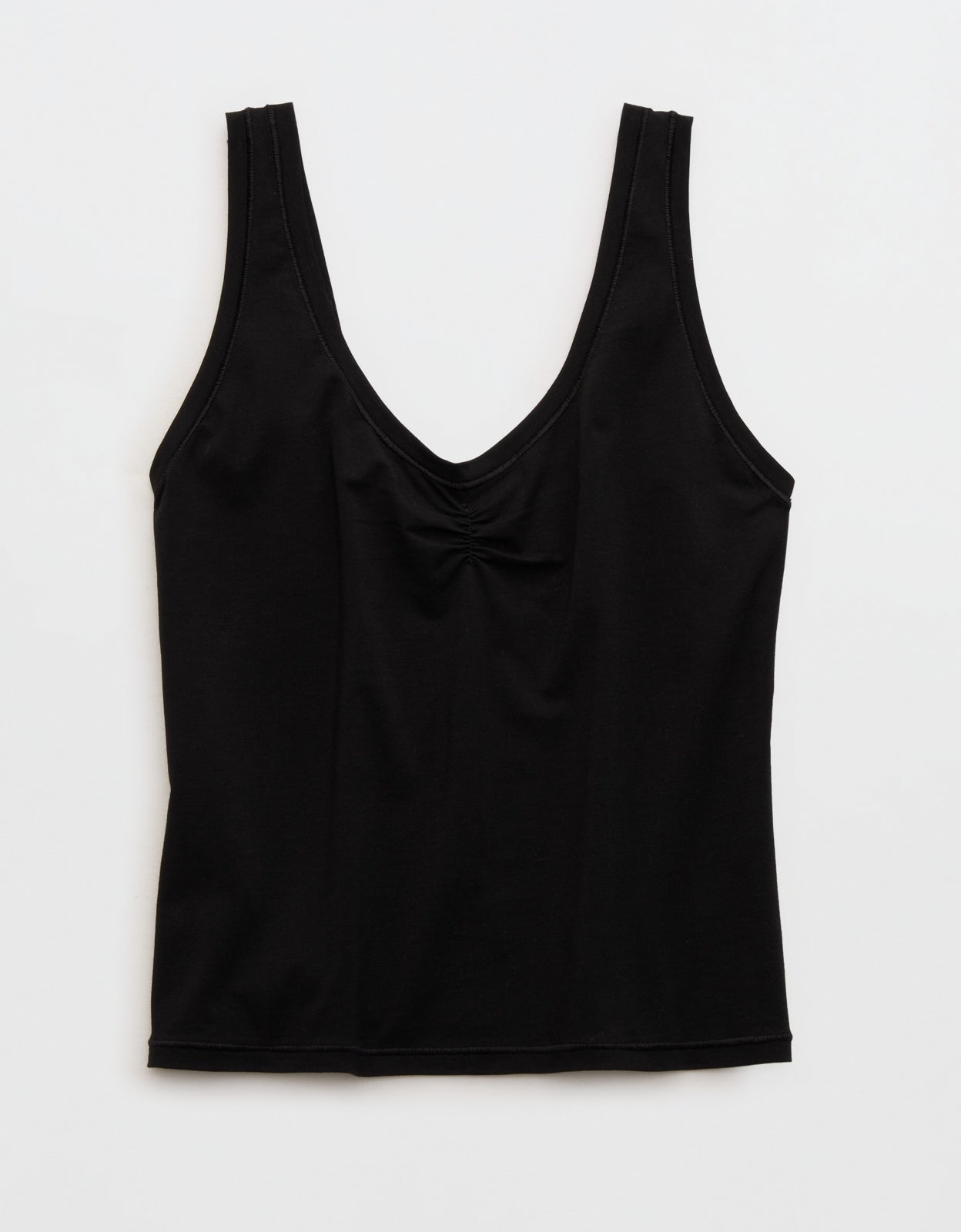 SMOOTHEZ Cotton Blend Ruched Tank Top