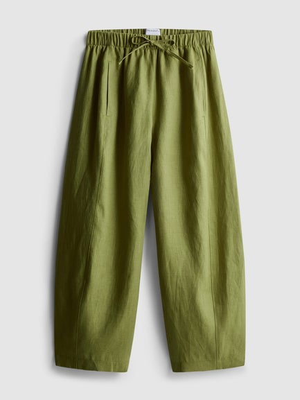 The Edit Wide Leg Linen Trousers