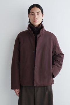 PADDED MOCK-NECK DOWN JACKET — Red dark 2