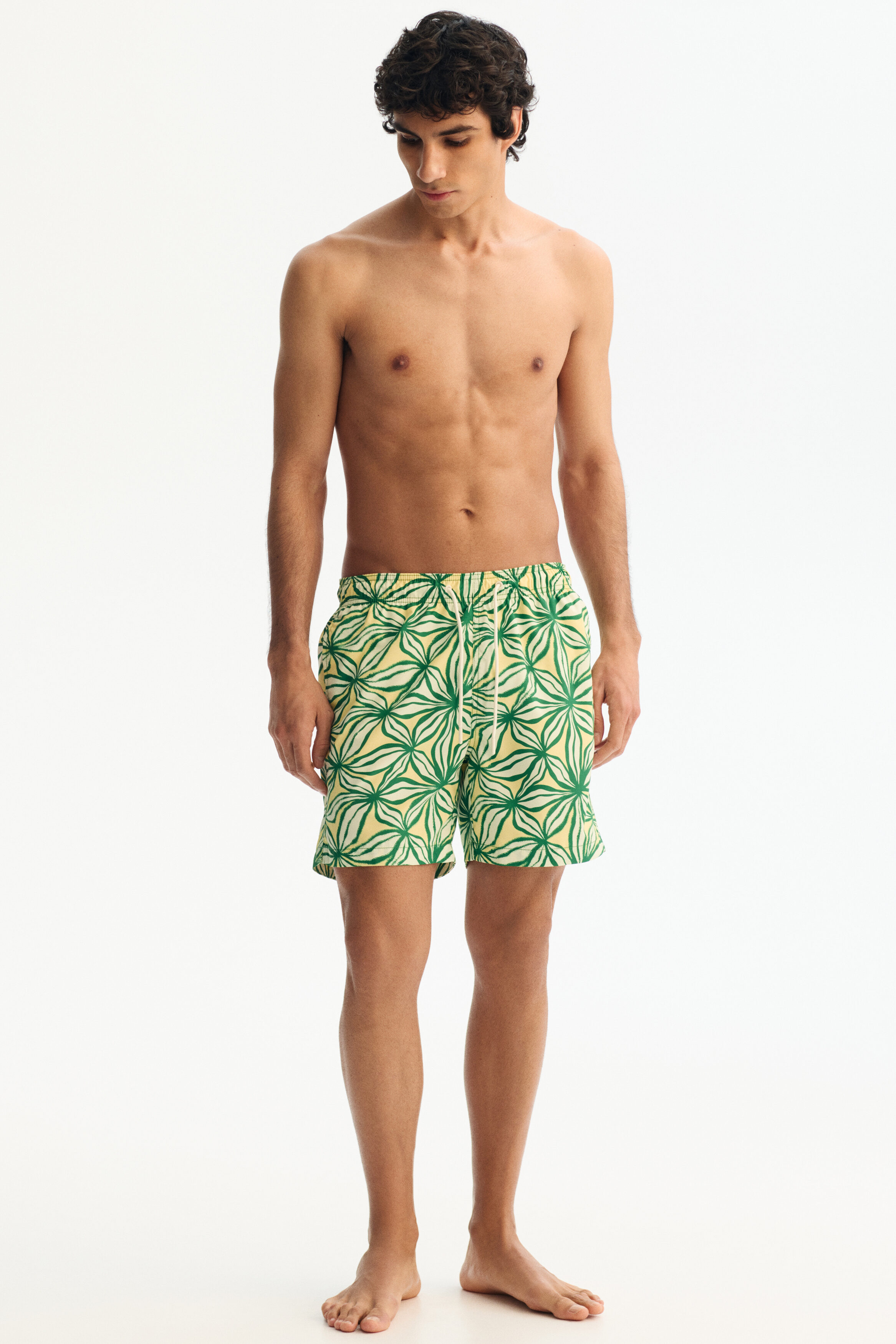 Patterned swim shorts