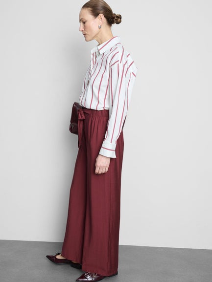 Bow Detail Palazzo Trousers