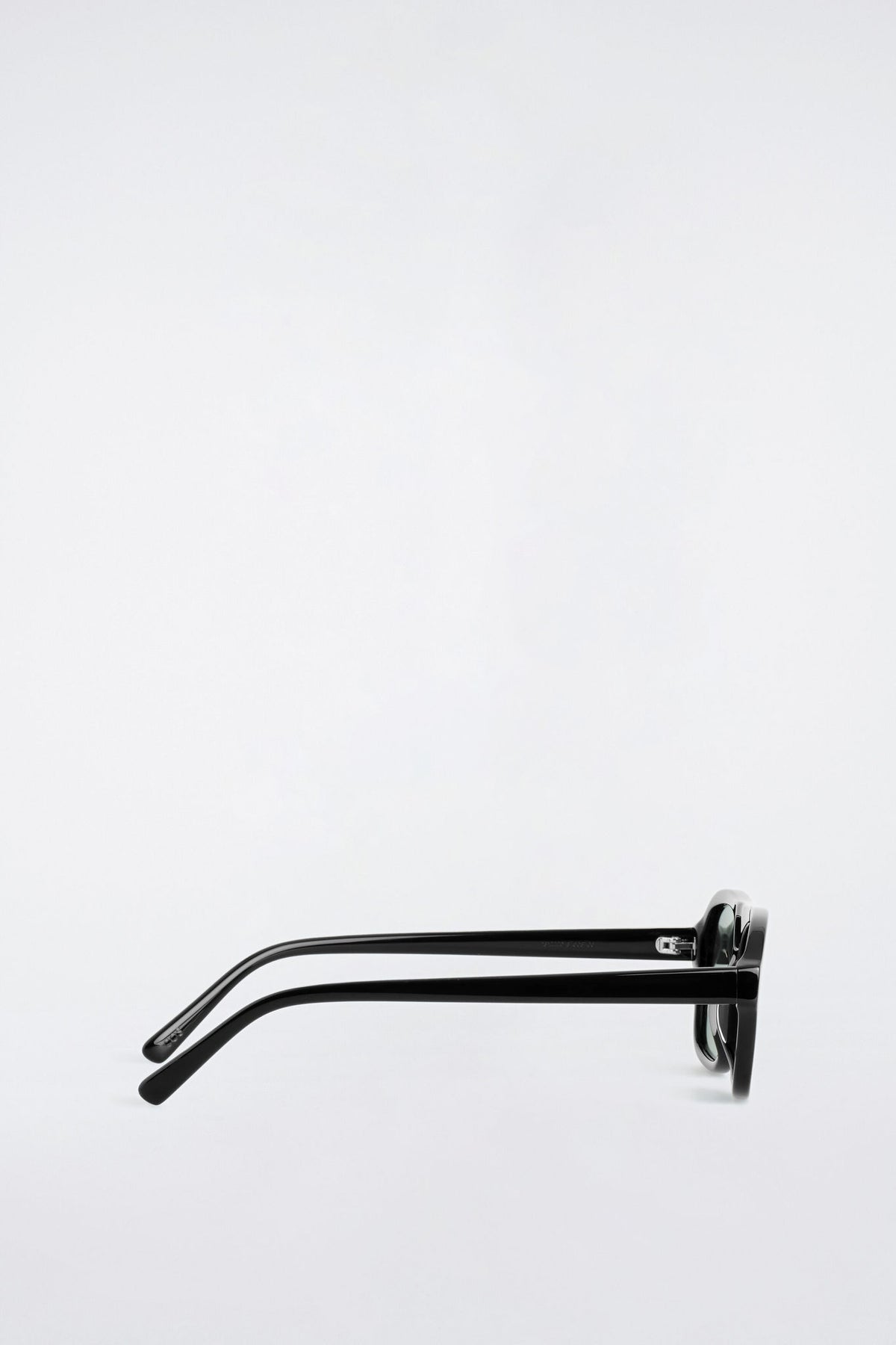 RECTANGULAR AVIATOR SUNGLASSES — Black dark