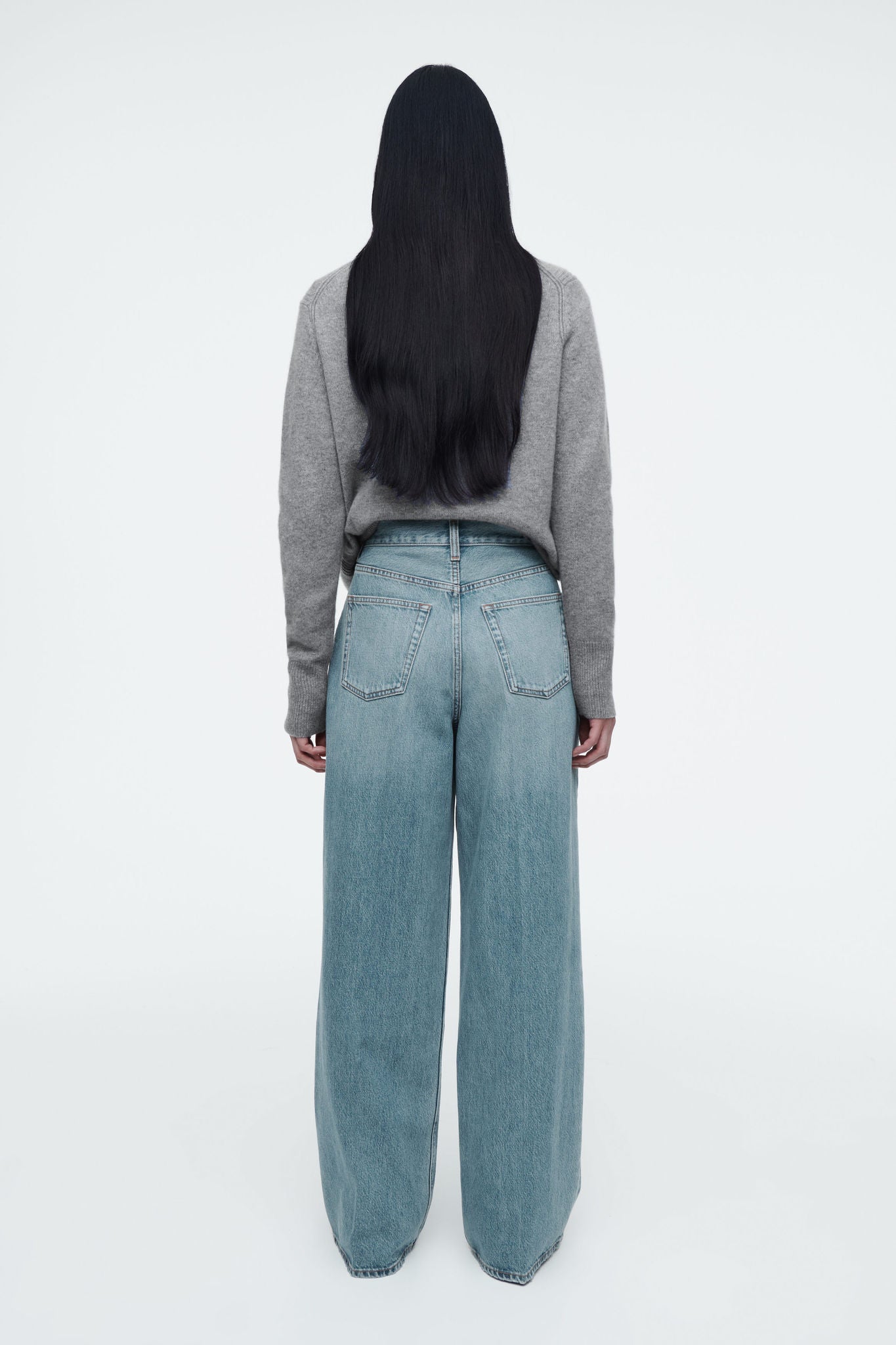 COS コス WIDE-LEG HIGH-RISE JEANS 28 WIDE-LEG HIGH-RISE ANKLE-LENGTH JEANS - BLUE | COS