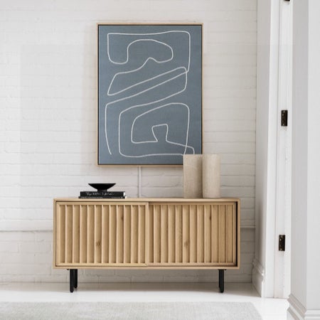 Slatted Media Console