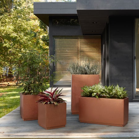 Cityscape Indoor/Outdoor Planters - Copper