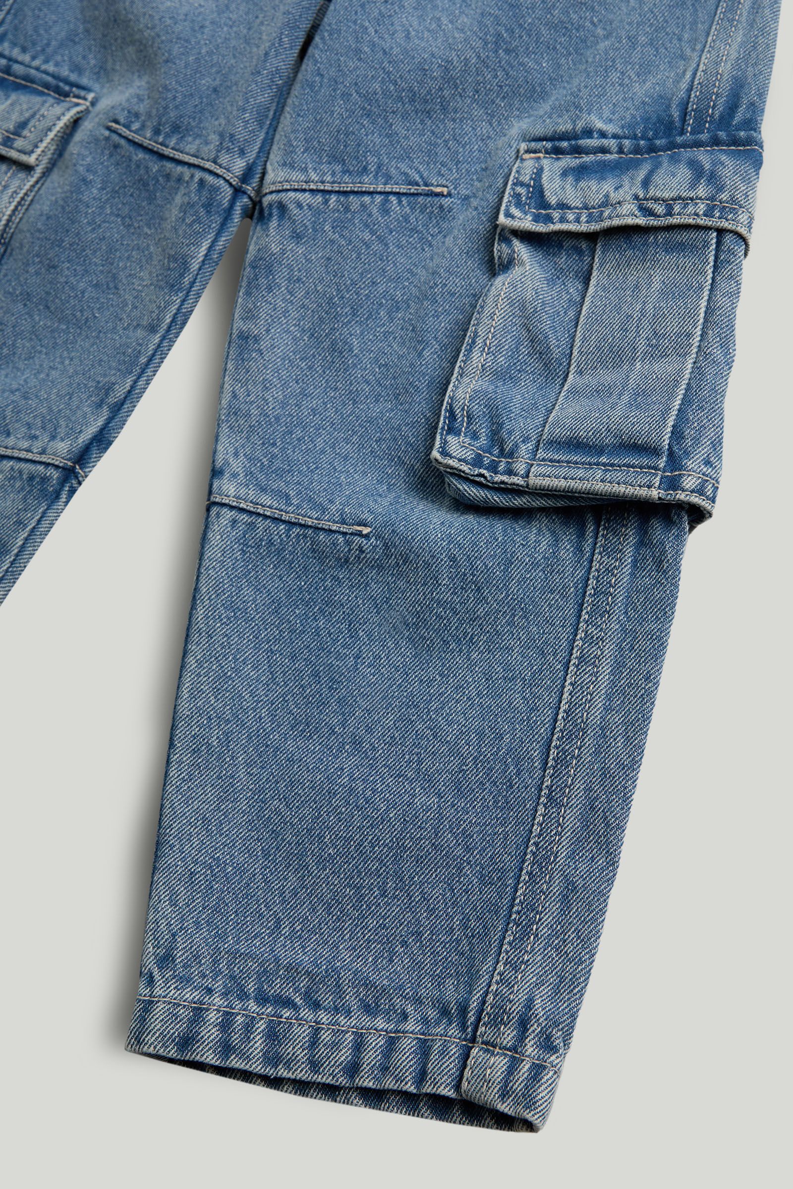 Denim Cargo Jeans