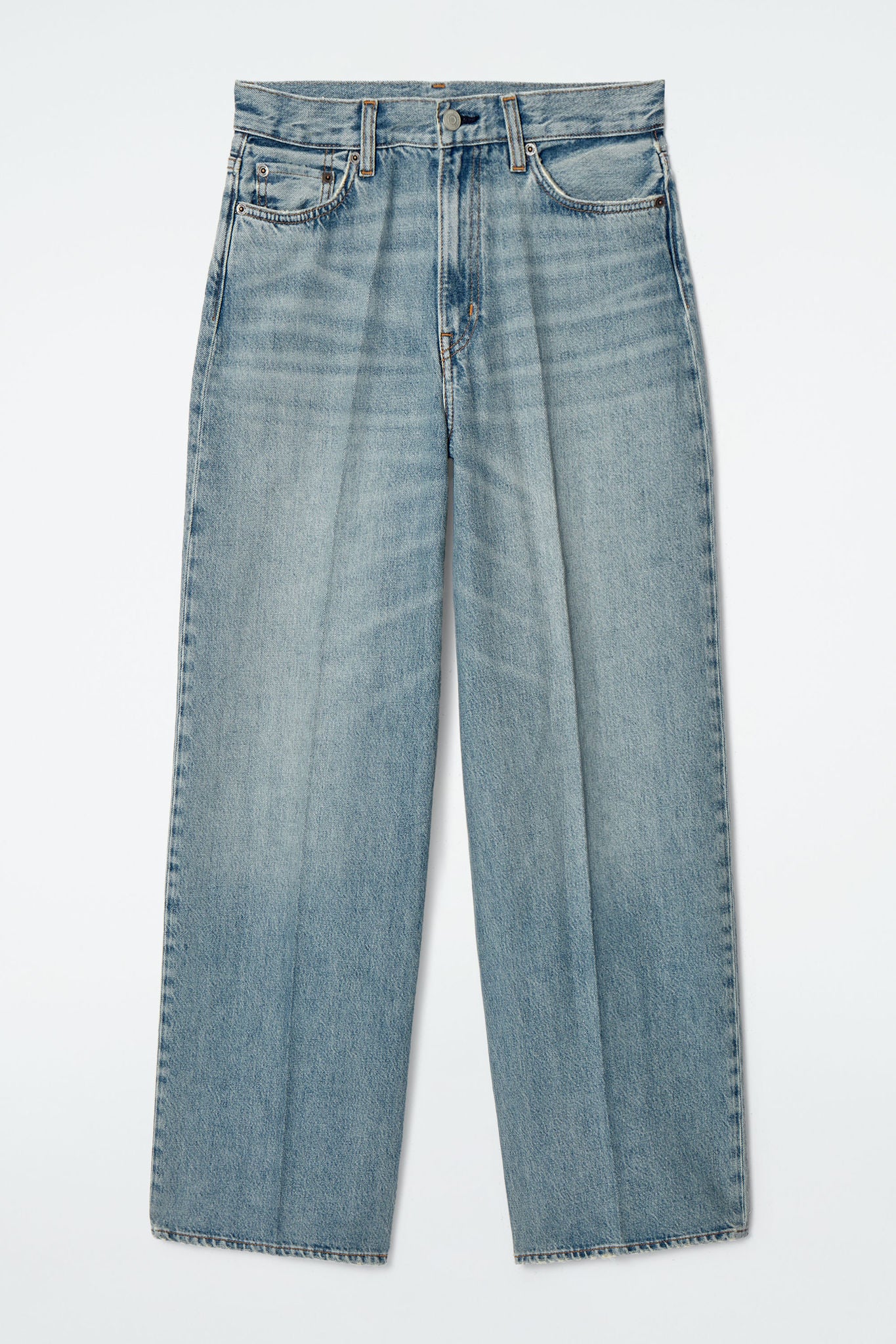 COS コス WIDE-LEG HIGH-RISE JEANS 28 WIDE-LEG HIGH-RISE ANKLE-LENGTH JEANS - BLUE | COS