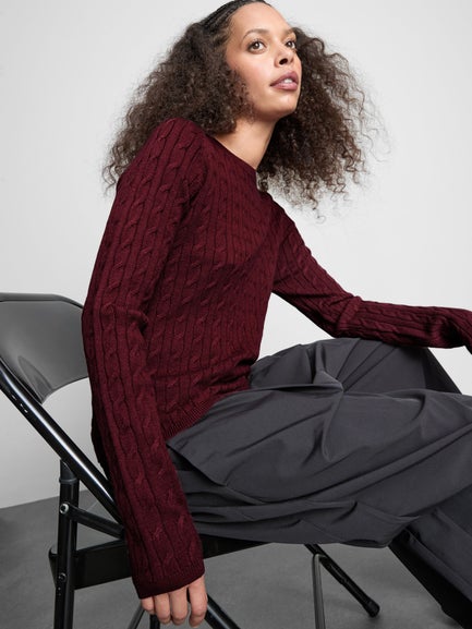 Cable Knit Crew Neck Jumper