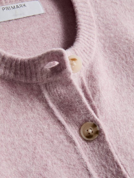 Relaxed Knitted Crew Neck Cardigan