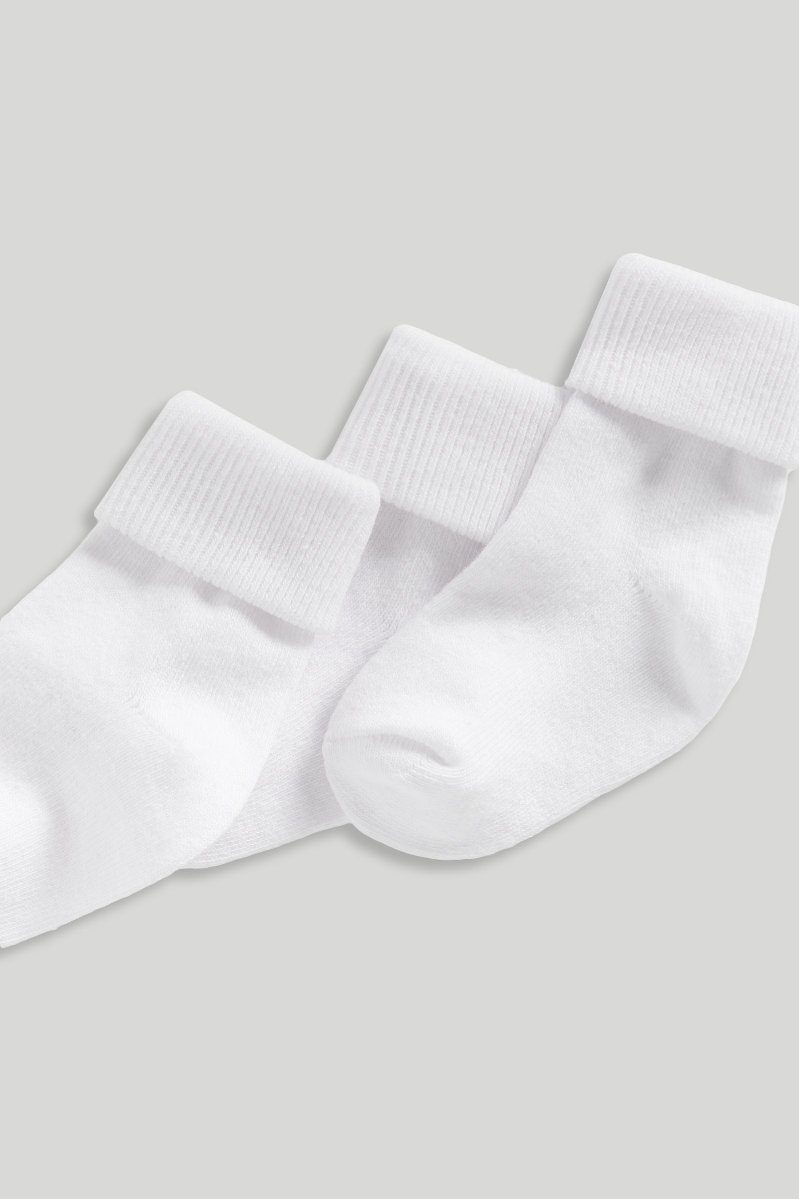 5 Pack White Baby Socks
