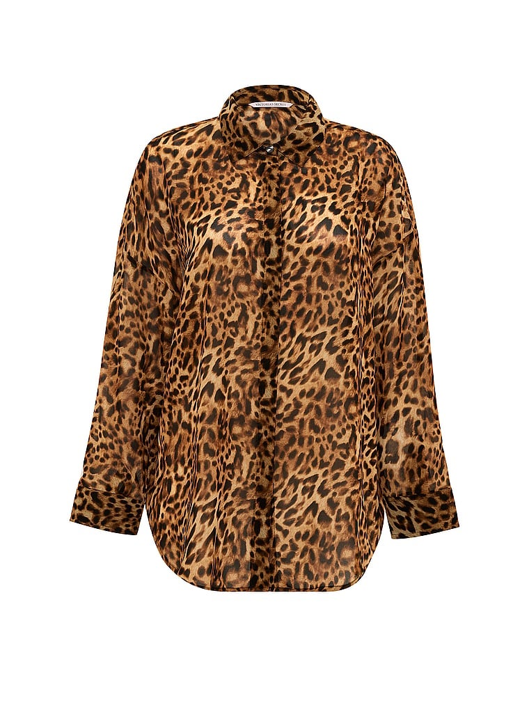 Chiffon Button-Front Shirt