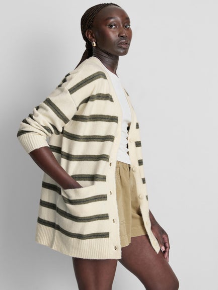 Striped Midi Cardigan