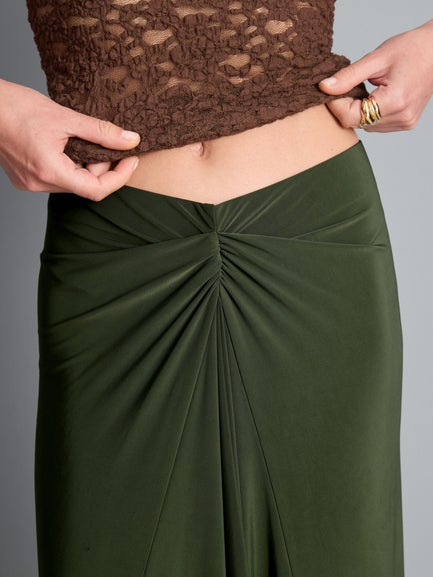 Jersey Waterfall Midi Skirt