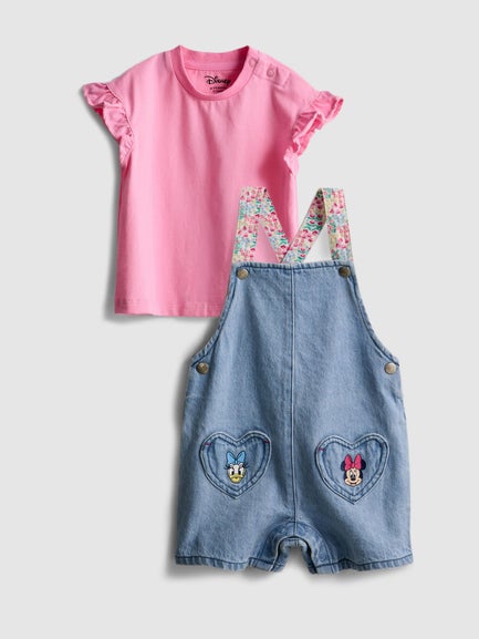 Disney's Minnie Mouse And Friends Dungaree Set