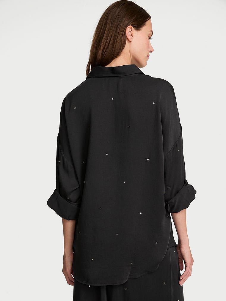Silky Button-Front Shirt