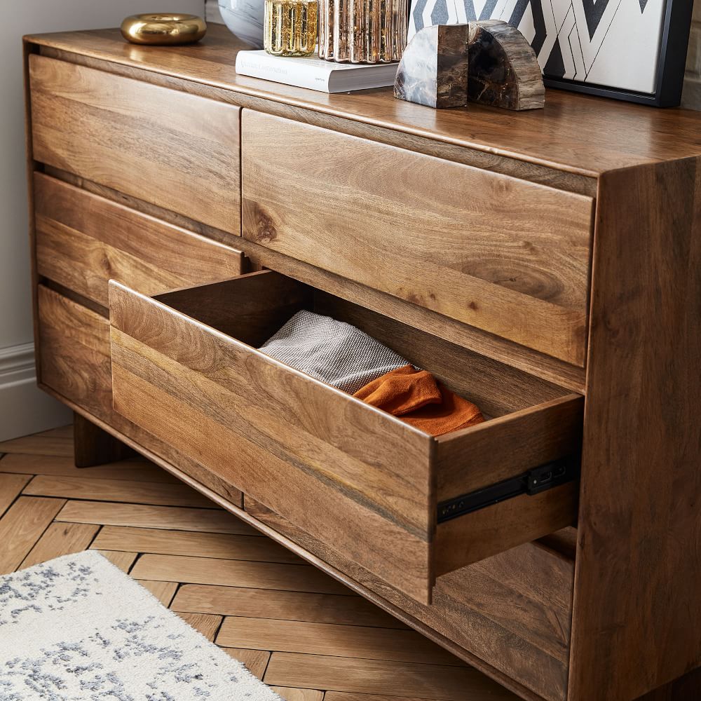 Anton Solid Wood 6-Drawer Dresser