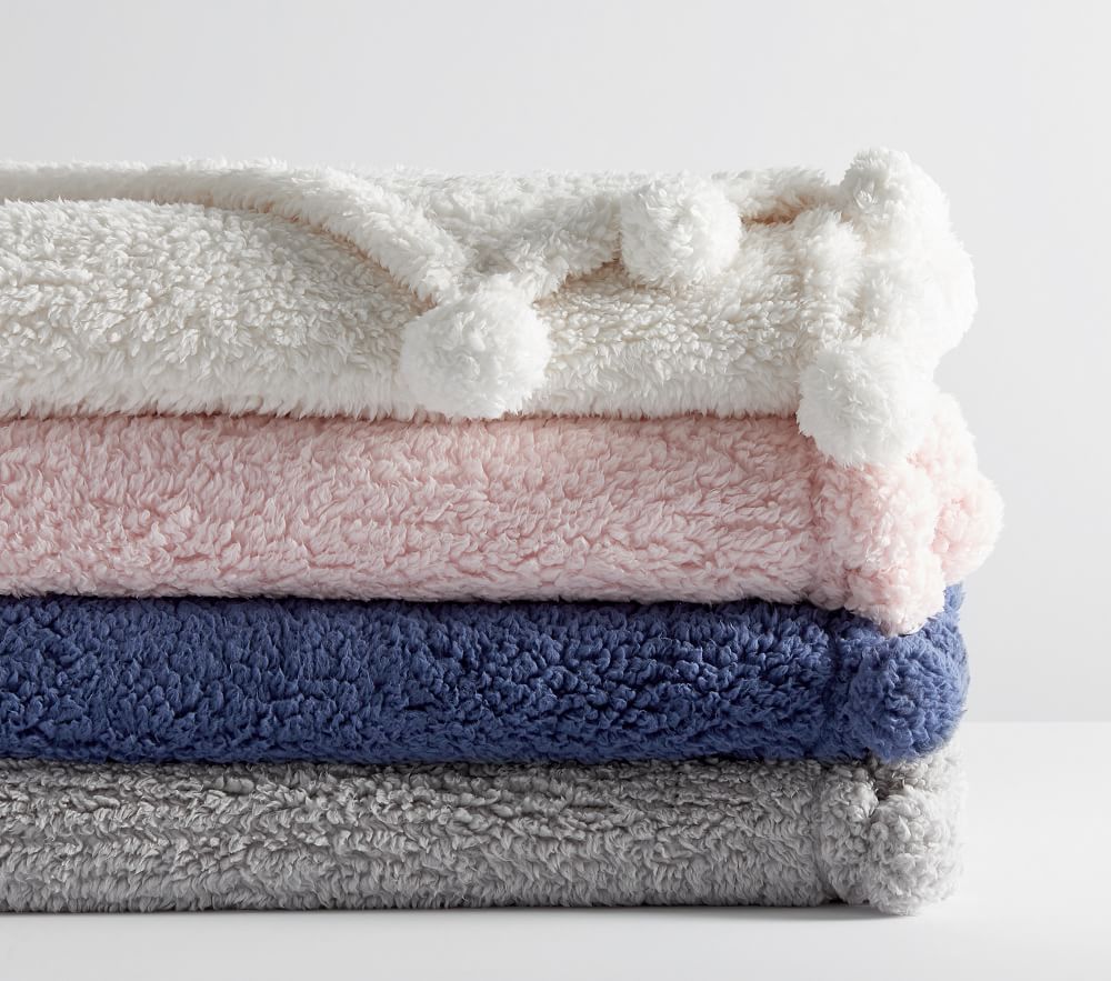 Barn Kids Pottery Barn Pom Pom Blanket Cozy Pom Pom Sherpa Throw