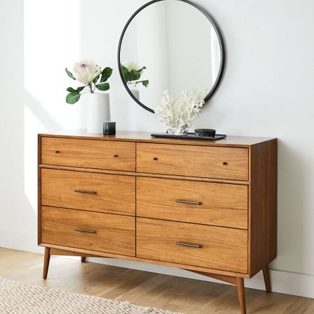 Mid-Century 6-Drawer Dresser - Acorn