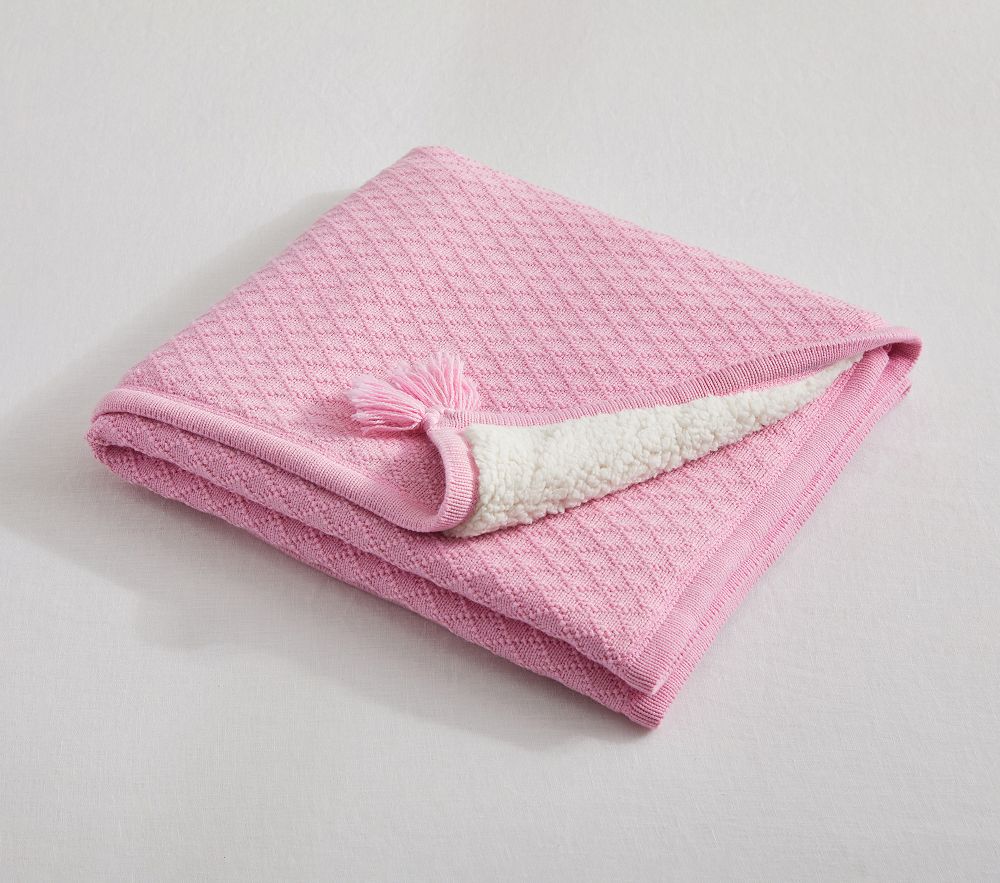 Stroller Blanket Luxe Cable Knit Sherpa Baby Blanket John Lewis