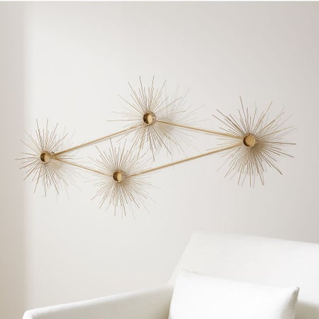 Brass Starburst Wall Art