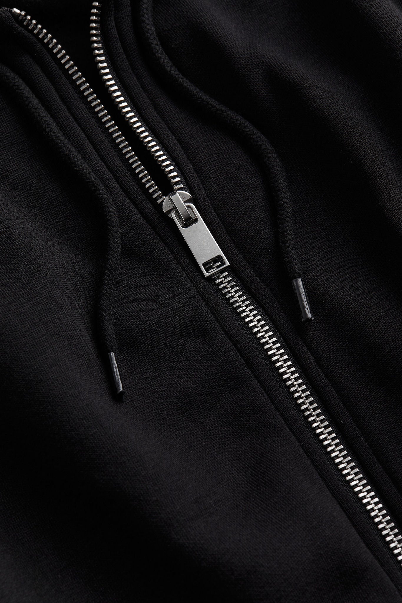 Cropped zip-through hoodie