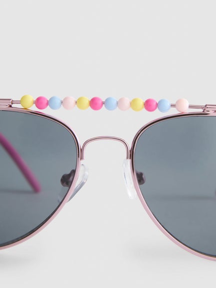 Beaded Aviator-Style Sunglasses