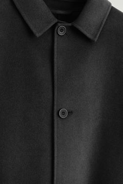 SPLIT WOOL CAR COAT — Black dark 7