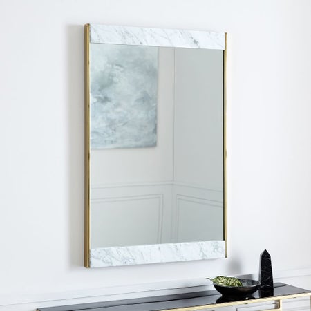 Marble & Brass Wall Mirror