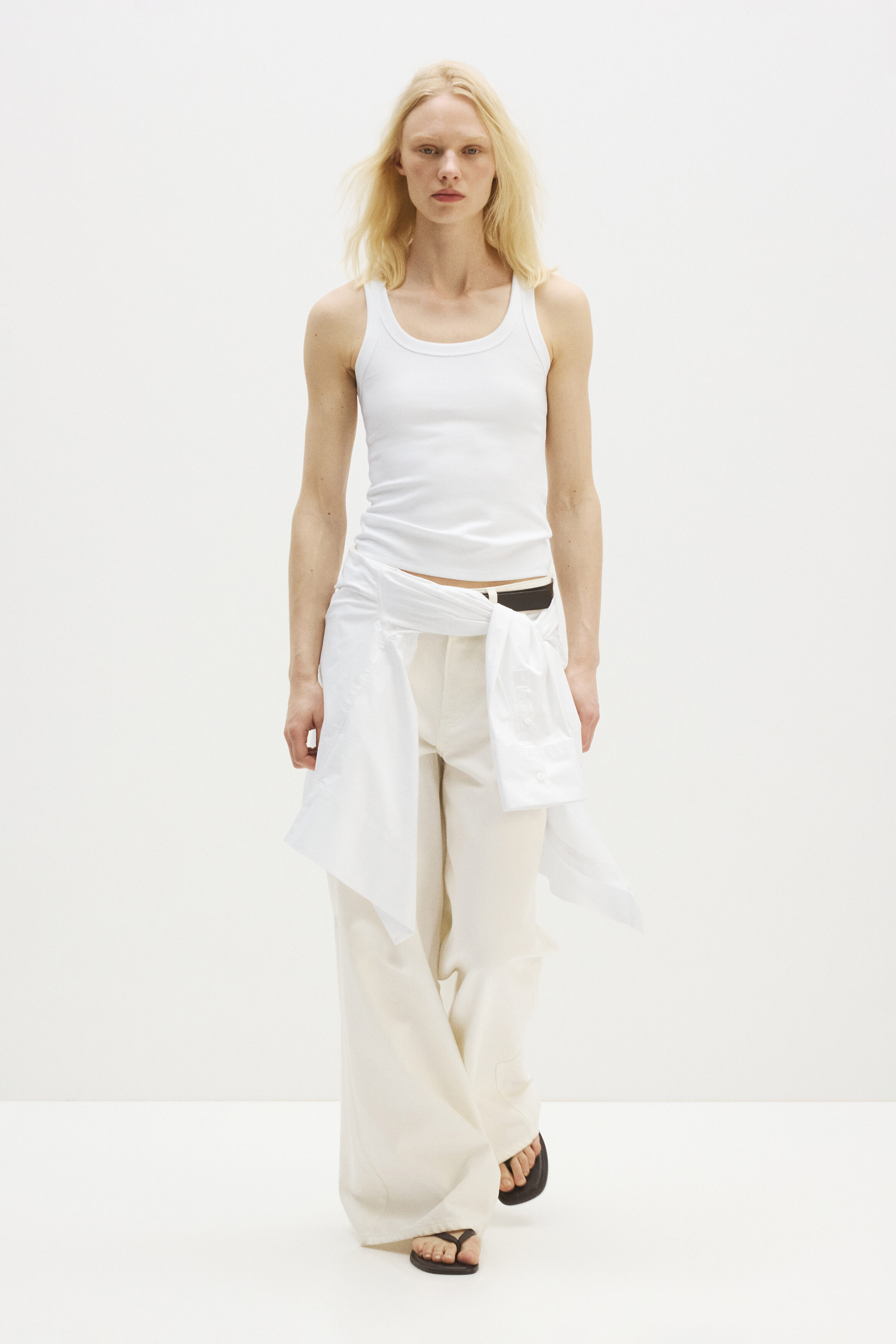 Cooling Slim Fit Ribbed vest top