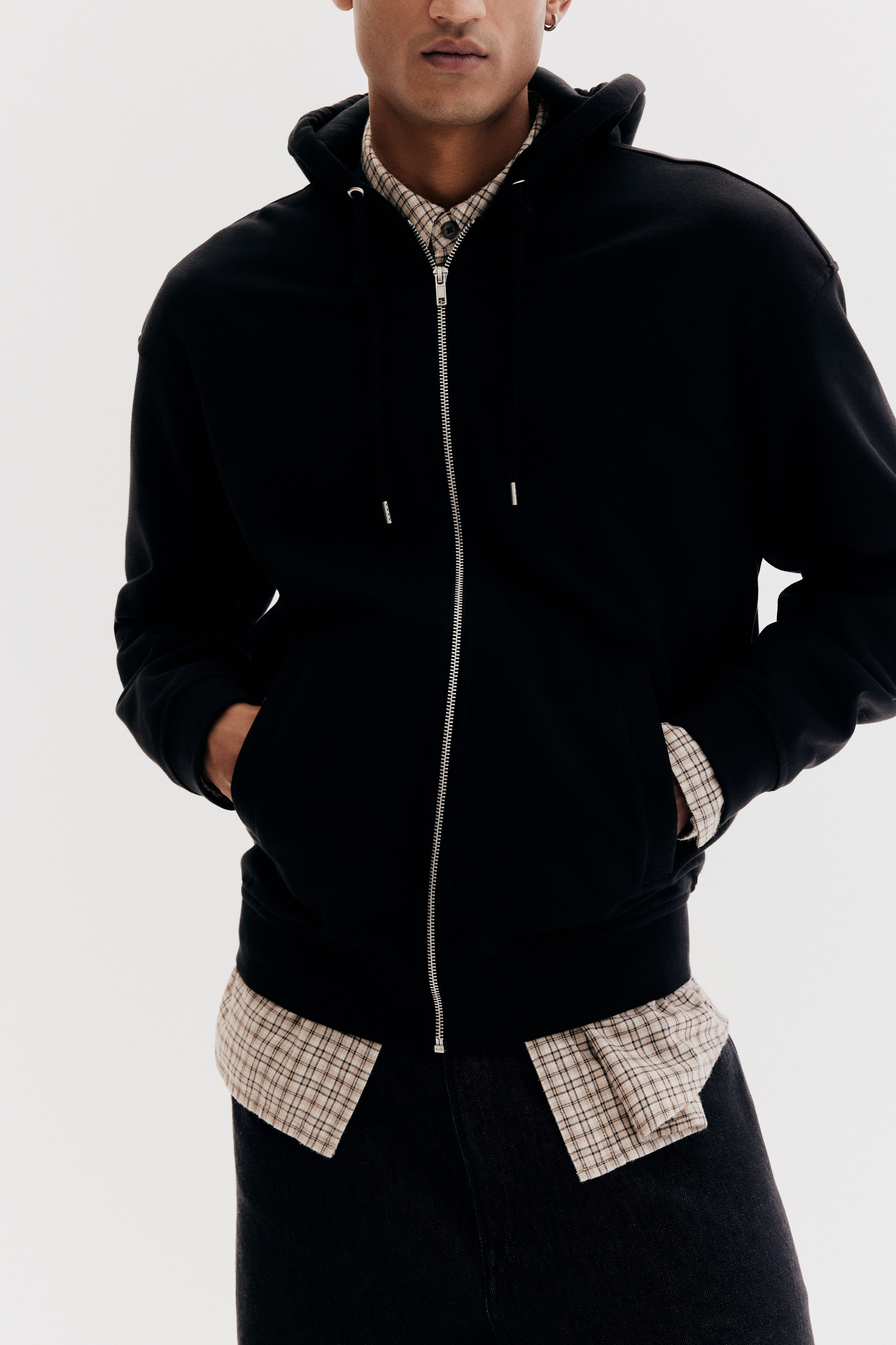 Relaxed Fit Zip-through Hoodie H&M Egypt